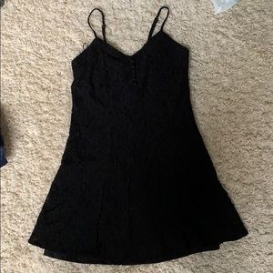 Black Lace Skater Dress